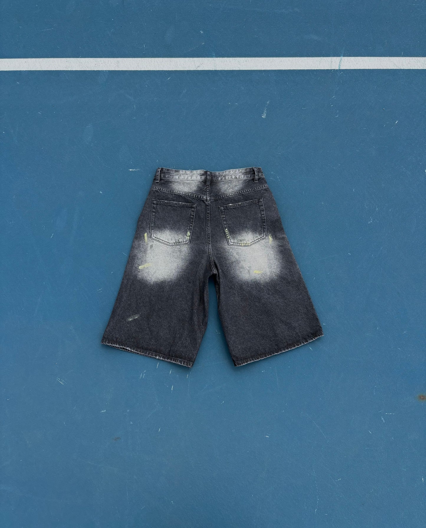Men’s Vintage Wash Wide Leg Denim Shorts