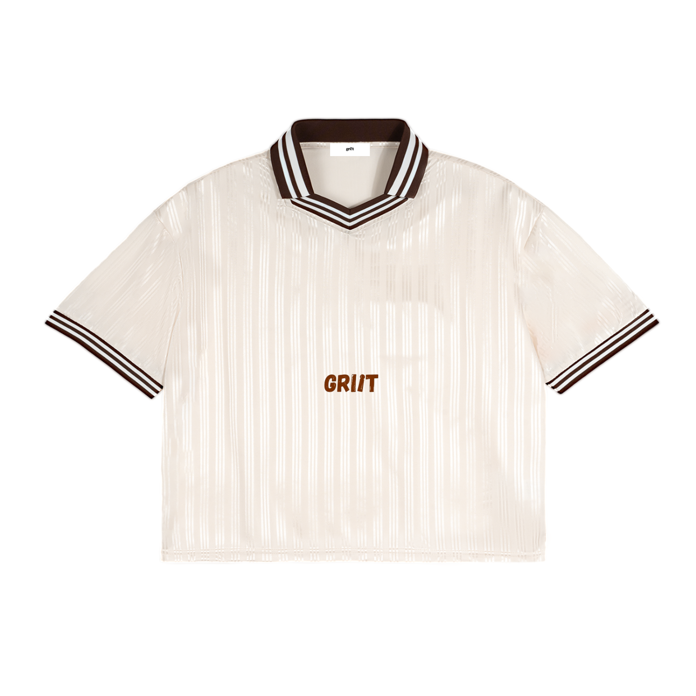 Contrast Stripes Polo Collar T-Shirt