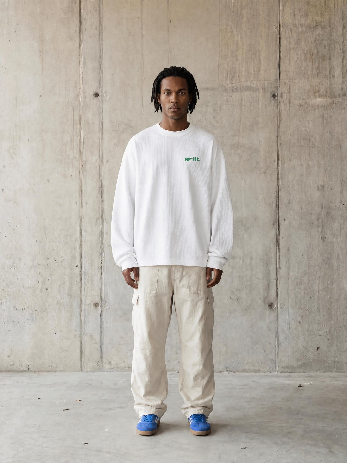 Unisex Waffle Raw Edge T-Shirt